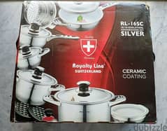Cookware Ceramic Silver Set (10 pieces)