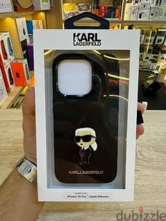 Karl Lagerfeld Grip stand Case with logo 15 pro black 0