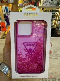 Guess Liquid glitter triangle beach logo case 15 pro max  last and New