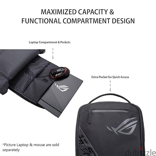 Asus Rog Gaming Backpack Bag BP1501 pc Laptop for 13" 14" 15" 16" 17" 2