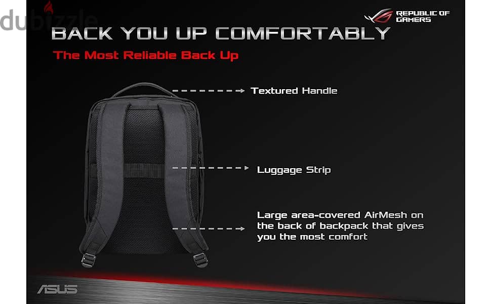Asus Rog Gaming Backpack Bag BP1501 pc Laptop for 13" 14" 15" 16" 17" 5