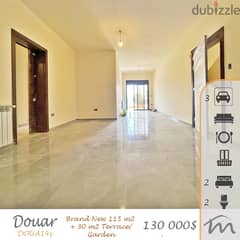 Douar | Brand New 115m² + Terrace | Balcony | Open View | 3 Parking 0