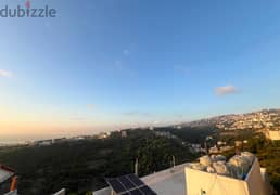 mansourieh duplex for sale with 200 sqm roof nice view Ref#6245 0