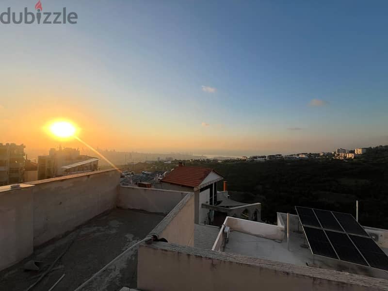 mansourieh duplex for sale with 200 sqm roof nice view Ref#6245 2