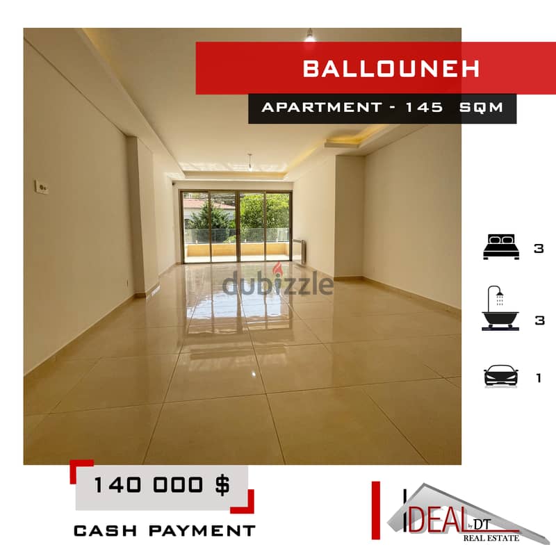 Apartment for sale in Ballouneh 145 sqm ref#nw56368 0