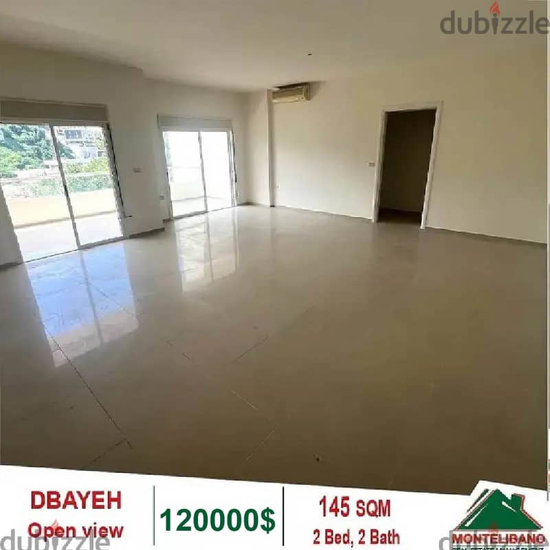120,000$!!! Open View Apartment for sale located in Dbayeh!! 1