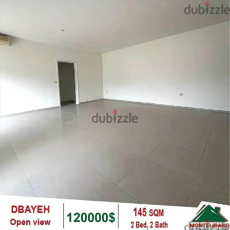 120,000$!!! Open View Apartment for sale located in Dbayeh!! 2