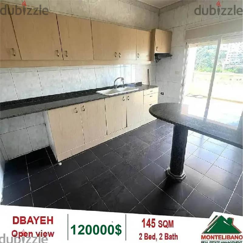120,000$!!! Open View Apartment for sale located in Dbayeh!! 3