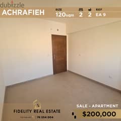Apartment is for sale at achrafieh EA9 شقة للبيع في الأشرفية 0
