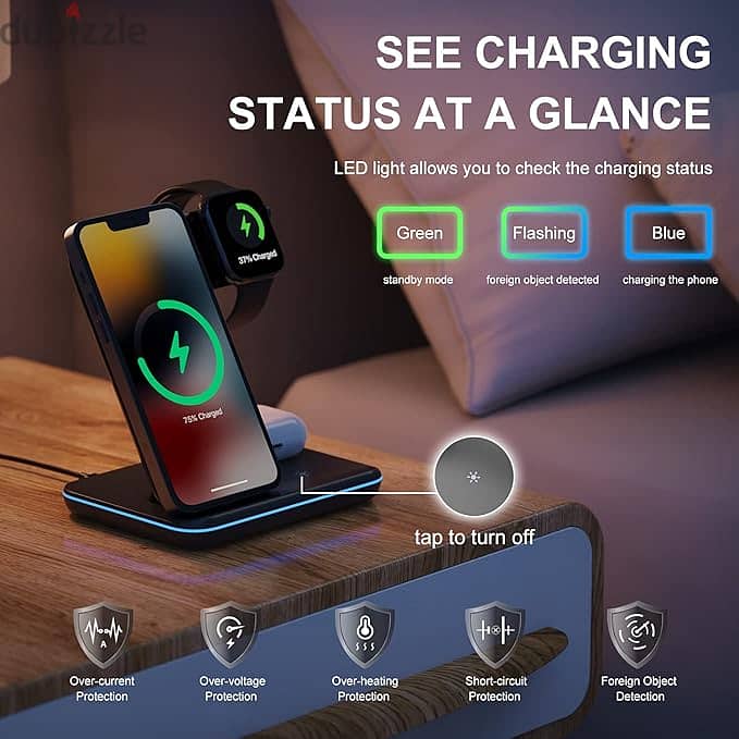 Wireless Charging Station Apple Watch, AirPods, Wireless Charger 1