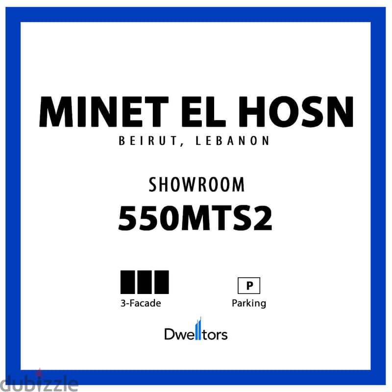 Showroom for rent in MINET EL HOSN - 550 MT2 - 3 Facade 0