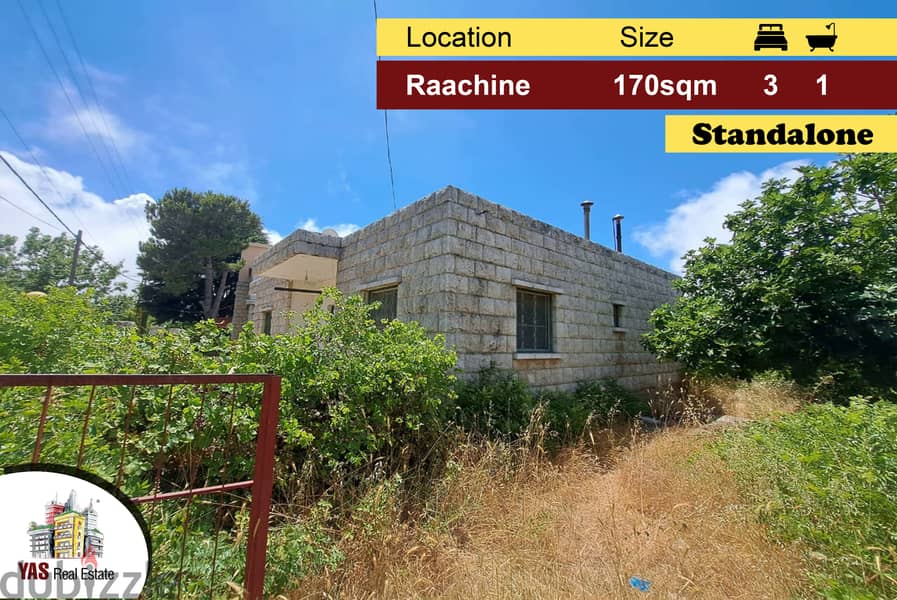 Raachine 170m2 | 960m2 Land | Old Standalone home | Mountain View |DA 0