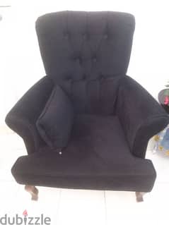 2 black chairs for sale   كرسي  صالون اسود٢ 0