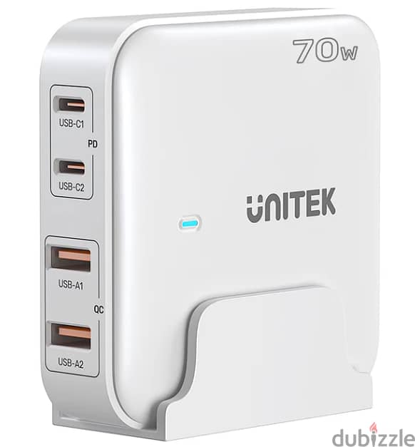 Unitek 70W Desktop Charging Station (White, Black) 3