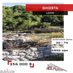 Land for sale in Ghosta 2850 sqm  ارض للبيع في غسطا ref#cd1087