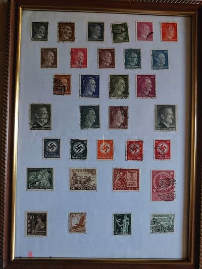 32 Stamps Set ofNazi German WW II طوابع عدد ٣٢الماني نازي هتلر