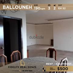 Duplex apartment for rent in Ballouneh EH52 شقة دوبلكس للإيجار بلونة 0