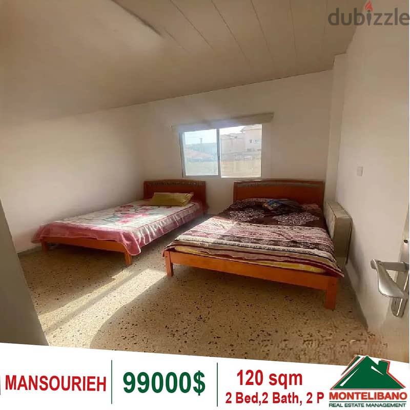 99000$!! Apartment for sale located in Mansourieh 2