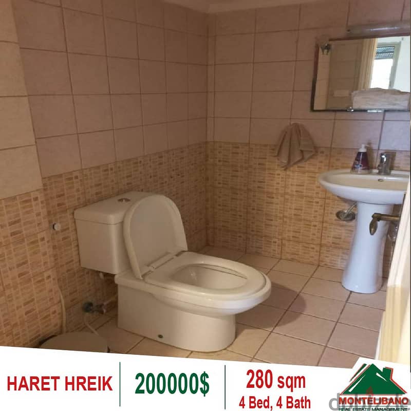 200000$!! Apartment for sale located in Haret Hreik 4