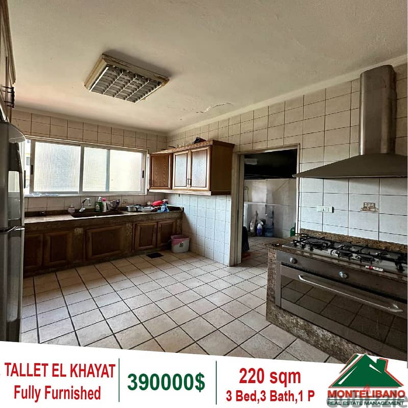 390000$!! Fully Furnished Apartment for sale in Tallet El Khayat 4