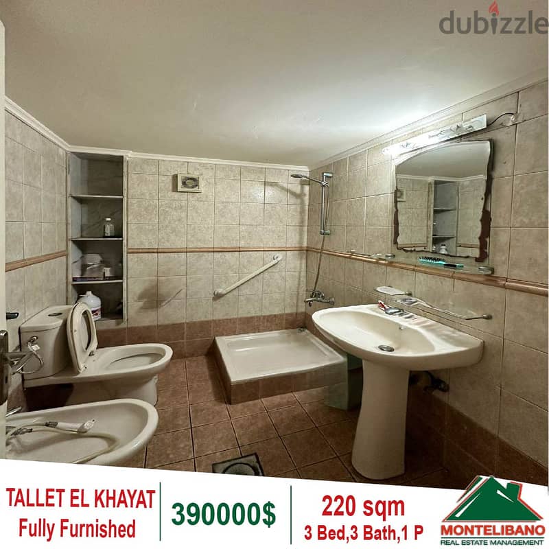 390000$!! Fully Furnished Apartment for sale in Tallet El Khayat 5