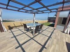 60 SQM Furnished Apartment in Mar Roukoz with VIEW + 140 SQM Terrace