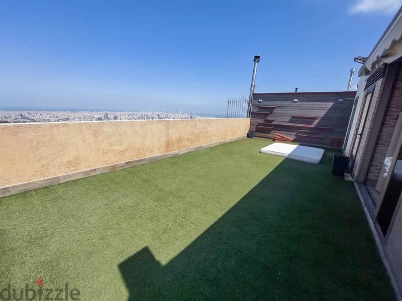 60 SQM Furnished Apartment in Mar Roukoz with VIEW + 140 SQM Terrace 1