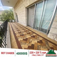 400000$!! Open View Apartment for sale located in Beit Chabeb 0