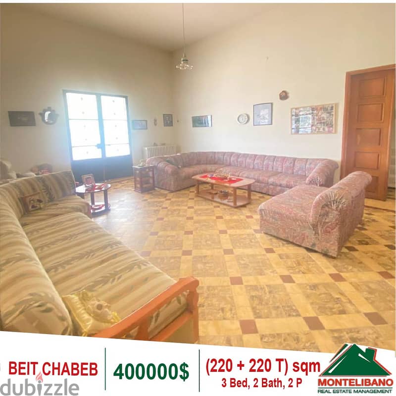 400000$!! Open View Apartment for sale located in Beit Chabeb 2