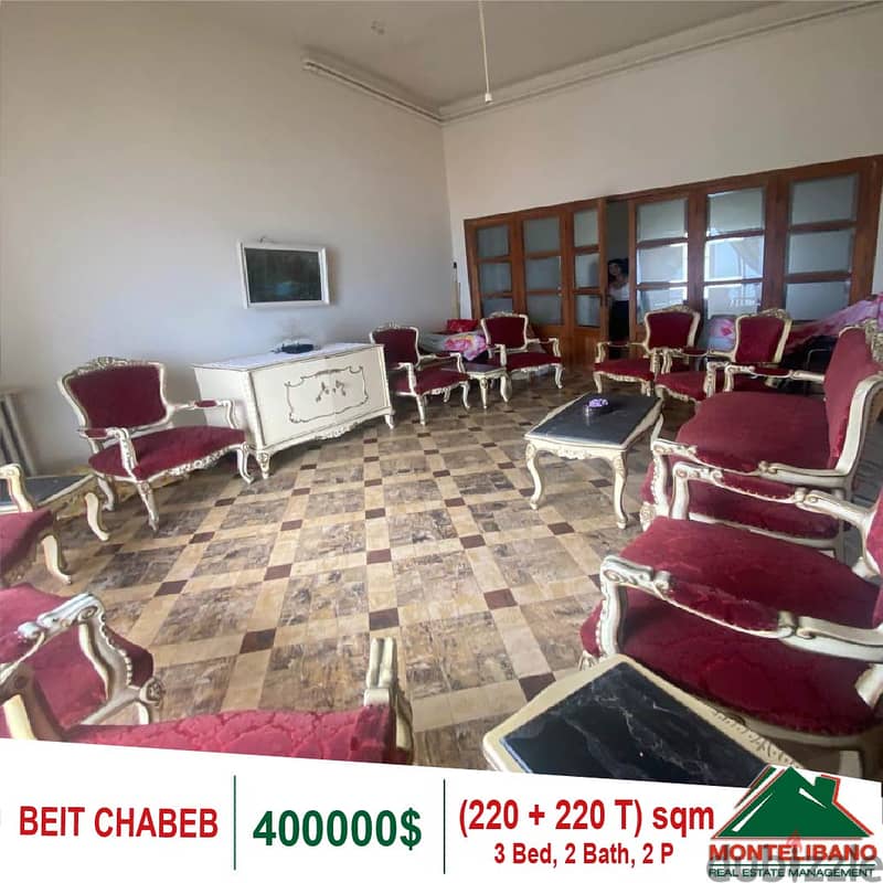 400000$!! Open View Apartment for sale located in Beit Chabeb 3