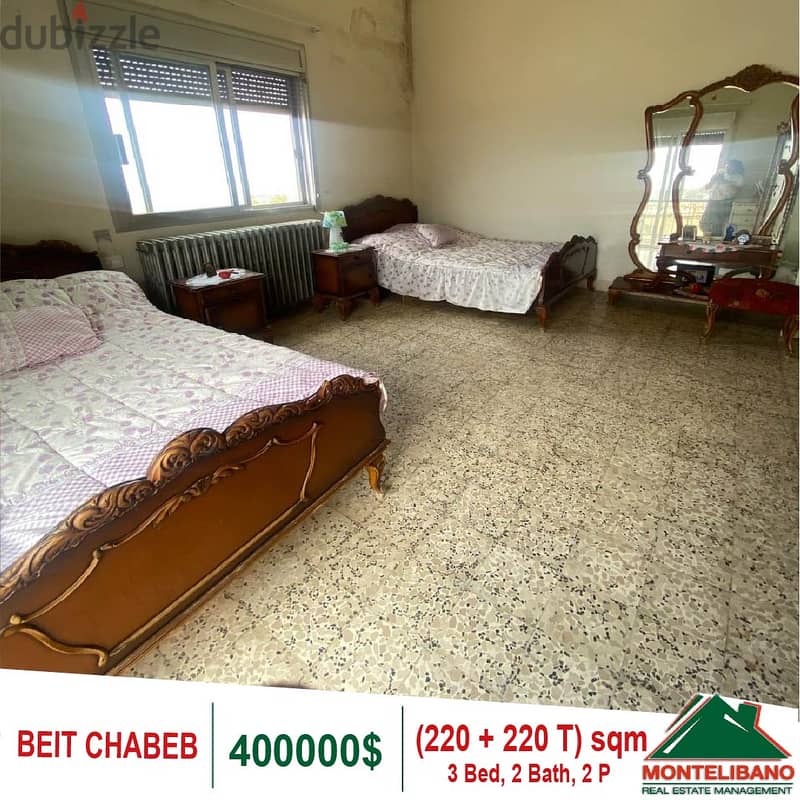400000$!! Open View Apartment for sale located in Beit Chabeb 5