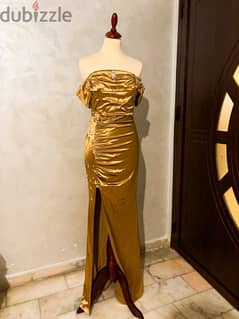 Gold Evening Dress 0
