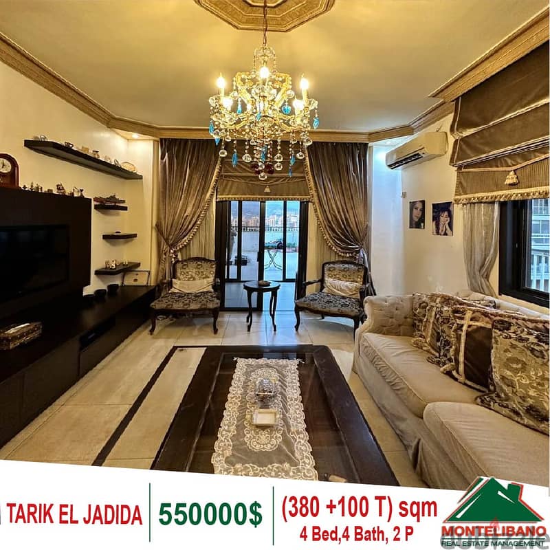 550000$!! Apartment for sale located in Tarik El Jadida 1