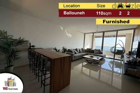 Ballouneh 110m2 | Super Luxury | Upgraded | Furnished | View | MY |