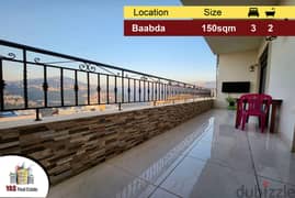 Baabda/louaizeh 150m2 | Prime Location | Amazing View | PA | 0