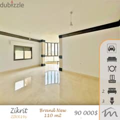 Zikrit | Brand New / Decorated 110m² | 2 Master Bedrooms Apt | Catch 0