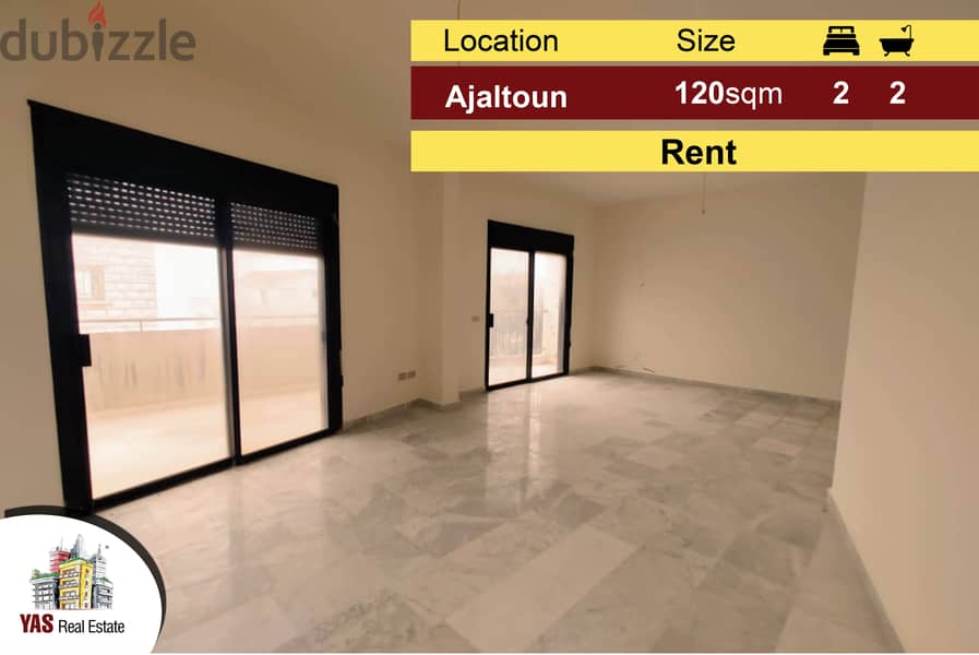 Ajaltoun 120m2 | Rent | Brand New | Open Sea View | Luxury | 0