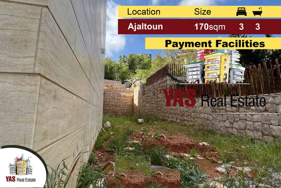 Ajaltoun 170m2 | 180m2 Garden | New | Payment Facilities | 0