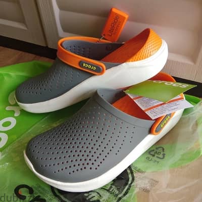 Authentic Crocs Literide grey/orange