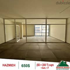 650$!! Office for rent located in Hazmieh 0