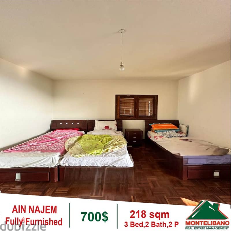 700$!! Fuly Furnished Apartment for rent in Ain Najem 5