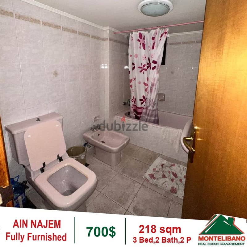 700$!! Fuly Furnished Apartment for rent in Ain Najem 7
