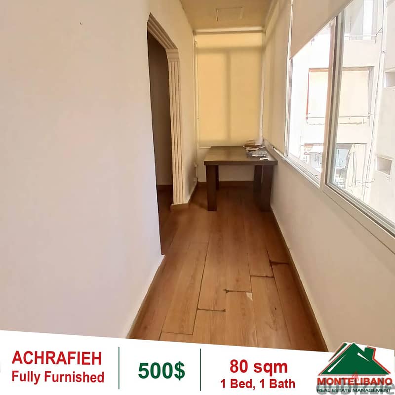 500$!! Fully Furnished Apartment for rent located in Achrafieh 1
