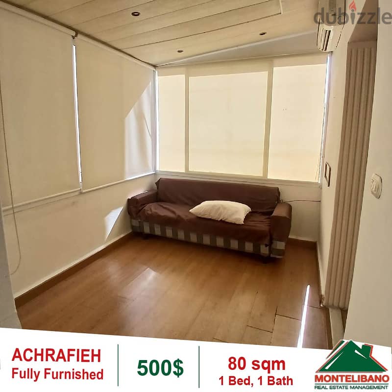 500$!! Fully Furnished Apartment for rent located in Achrafieh 2