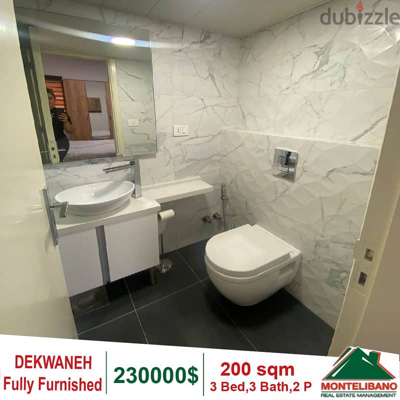 230000$Prime Location &Fully Furnished Apartment for sale in Dekwaneh 6