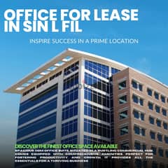 JH24-3494 Office 110m for rent in Sin l Fil, $ 1,650 cash per month