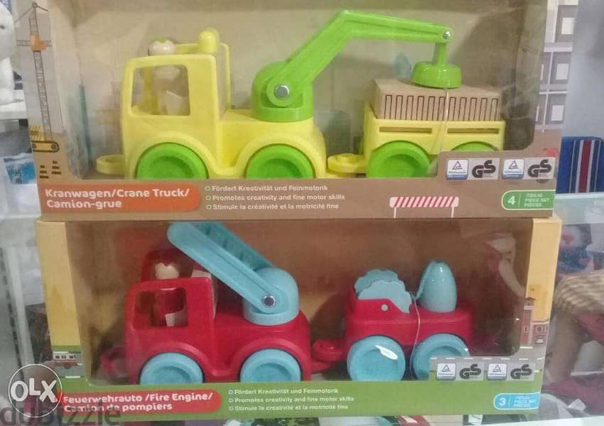 Playtive car police, fire engine, car and horse and caravan truck 1