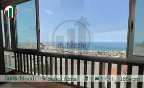 Enjoy this Apartment with Sea View for Rent in Sahal Alma !! 0