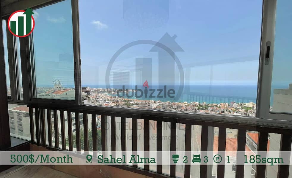 Enjoy this Apartment with Sea View for Rent in Sahal Alma !! 0