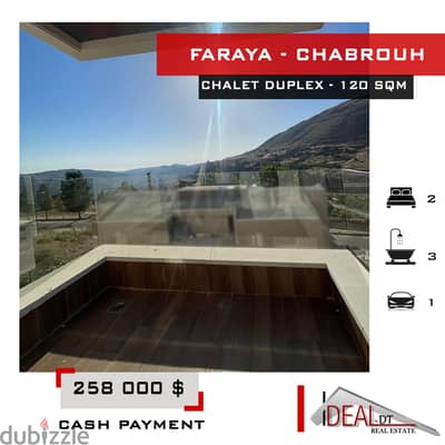 Chalet Duplex For Sale Faraya Chabrouh 120 sqm ref#NW56373